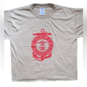 *VINTAGE* Cropped Military Graphic T-Shirt